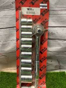 New T&E Half Inch SAE Ratchet  Socket Set