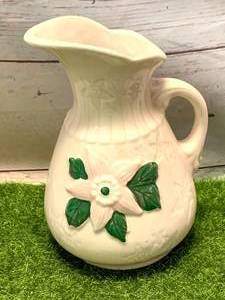 Antique Hull Pink Star Flower Pitcher Vase 6 12 Inch Tall
