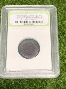 New World Pirate Era Spanish Coin Circa 1400 - 1600 AD