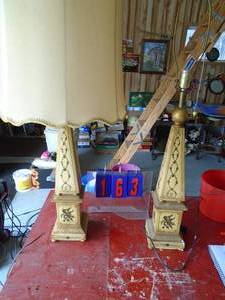 Qty of 2 vintage lamps possibly plaster Very heavy. As shown.