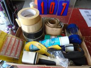 Flat of lower unit grease & tape. As shown.