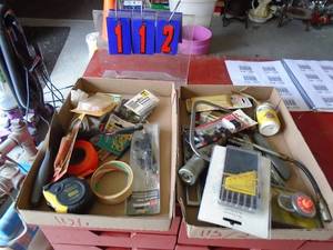 Qty of 2 flats locks, mini screwdrivers, tapes, etc. As shown.