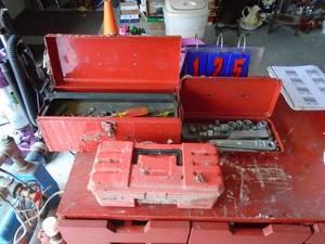 Qty of 3 tool boxes with contents. As shown.