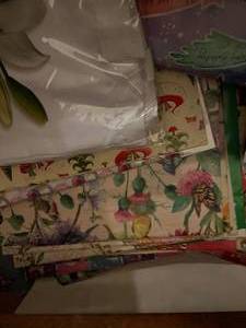 lot 38 image: Lot of Wrapping Paper & Ribbon