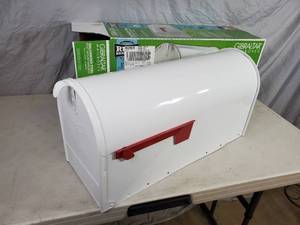 lot 77 image: New Gibralter Large Steel Mailbox  Dent