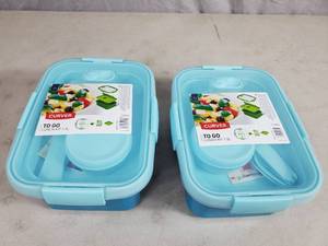 lot 105 image: 2 New Curver To Bento Style Lunch Kits