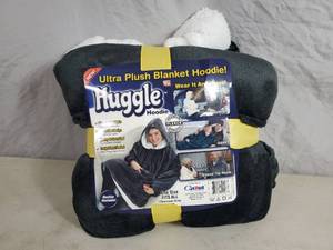 lot 111 image: New Huggle Ultra Plush Blanket Hoodie