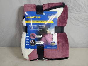 lot 133 image: New Goodyear Plush and Sherpa 12V Heated Blanket