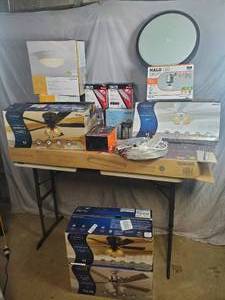 lot 135 image: Customer Return Light Fixtures and Ceiling Fans- Take What You Want