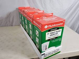 lot 152 image: New Case of 5 Fluidmaster Toilet Flush Valve Kit