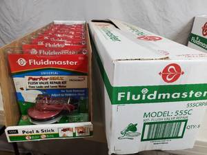 lot 160 image: New Case of 8 Fluidmaster Universal Flush Valve Repair Kits