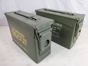 lot 168 image: Pair of 30 Cal. US Military Ammo Cans
