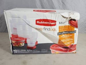 lot 172 image: New 40 Piece Rubbermaid Easy Find Lids Set