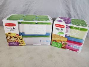 lot 180 image: 2 New Rubbermaid Lunch Blox Kits