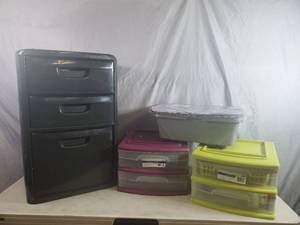 lot 194 image: New 3 Drawer Organizer, Tote, and More