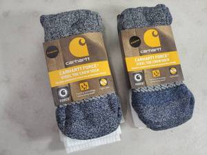 lot 256 image: 4 New Pair of Carhartt Mens Steel Toe Crew Socks
