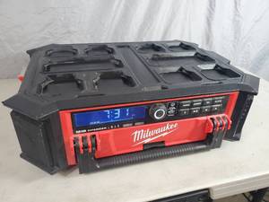 lot 11 image: Milwaukee M18 Lithium-Ion Cordless PACKOUT RadioSpeaker with Built-In Charger