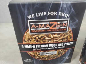 lot 201 image: New BBQ Grill Smoker Tube with Pellets and Gel Starter