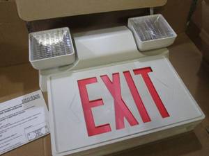 lot 341 image: (F-0) Emergi-Lite Exit Sign with Ba...