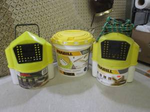 lot 347 image: (A-4T) 3 Fishing Bait Buckets...