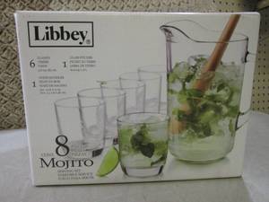 lot 366 image: (BSB) Libbey 8pc Mojito Serving Set...
