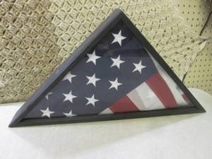 lot 373 image: (G-1) American Flag in Display...