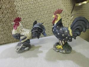 lot 374 image: (CSB) 2 Chicken Figures Tallest 13...