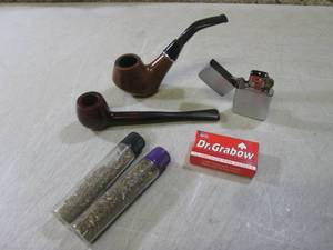 lot 47 image: (CNTR) 2 Tobacco Pipes, Star Lighte...