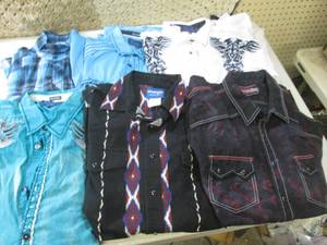 lot 54 image: (F-1) 6 Long Sleeve Button Front Sh...