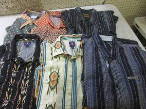 lot 56 image: (F-1) 6 Long Sleeve Button Front Sh...