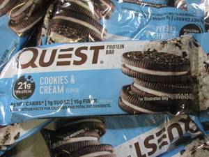 lot 227 image: (B-2) 24 Quest Cookies & Cream Prot...