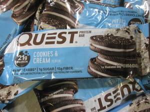 lot 228 image: (B-2) 24 Quest Cookies & Cream Prot...