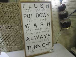 lot 268 image: (FS) Bathroom Wall Decor 18 12 x ...