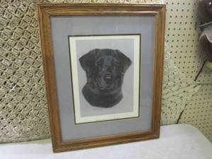 lot 273 image: (D-1) Framed G. Hartmann Labrador ...
