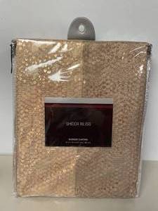 lot 62 image: Sheer Bliss Gold Metallic Shower Curtain