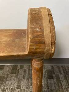 lot 25 image: Wooden Log Cut out Bench
