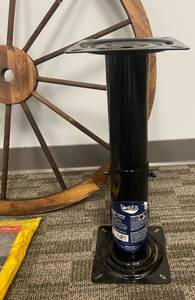 lot 86 image: Adjustable Pedestal, Wooden Wheel and Poncho