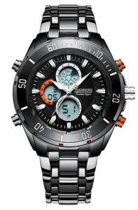 lot 19 image: Barkers of Kensington Limited Edition BLACK Premier Sports Mens Watch $500 Retail
