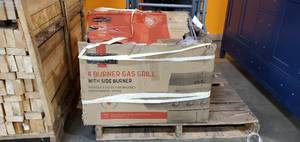 4-Burner Propane Gas Grill in Stainless Steel with Side Burner (May be incomplete)