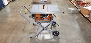 10 in. Pro Jobsite Table Saw with Stand (Missing guard)