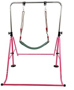 Gymnastics Bar for Kids with Swing Set, in Pink (May be missing hardware)