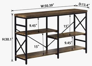 OIAHOMY Industrial Sofa Table (Open box)