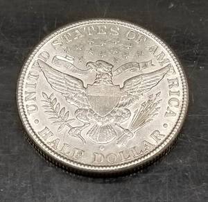 1907-O US BARBER HALF DOLLAR AU