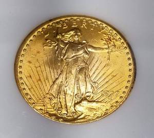 1927 US $20 GOLD SAINT GAUDENS MS63 NGC