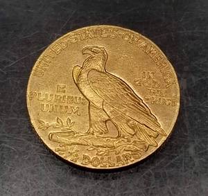 1910 US $2.50 GOLD INDIAN AU