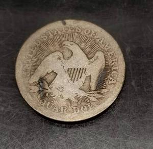1853 ARROWS & RAYS US SEATED LIBERTY QUARTER