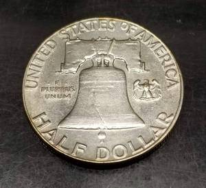 1961 FRANKLIN HALF DOLLAR AU