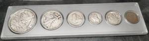 6 COIN US TYPE SET 1879 $1 1945 HALF 1926 25C 1942 10C 1935 5C 1901 1C