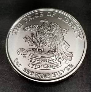 1 TROY OZ .999 FINE SILVER DONT TREAD ON ME ROUND