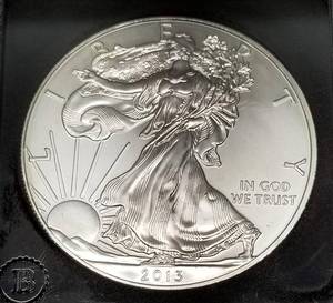 2013 AMERICAN SILVER EAGLE IN BLACK SLAB